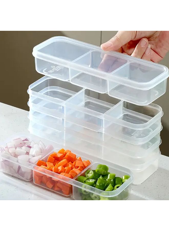 Transparent 3 Grids Food Storage Container Reusable Refrigerator Organizer - Image 5